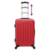Suitcase with Lock 3 pcs Red 50 x 31 x 78 cm ABS Plastic 42006249