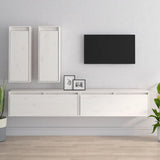 TV Cabinets 4 pcs White Solid Wood Pine 3100180