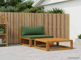 Sectional Sofa Set with Cushions 2 pcs Solid Acacia Wood 42028318