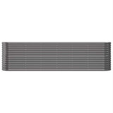 Garden Raised Bed Galvanised Steel 260x40x68 cm Anthracite 318906
