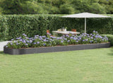Garden Raised Bed Galvanised Steel 523x140x36 cm Anthracite 319046