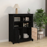 Sideboard Black 83x41.5x100 cm Solid Wood Pine 821516