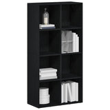 Bookcase Black Oak 66x30x130 cm Engineered Wood 862397