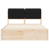 Bed Frame with Upholstered Headboard Black 135 x 190 cm 3398206