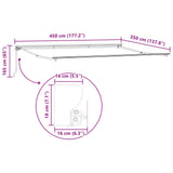 Manual Retractable Awning Beige 4.5 x 3.5 m 3420471