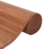 Rug Rectangular Brown70x1000 cm Bamboo 376896