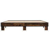 Bed Frame without Mattress Smoked Oak 200x200 cm 3280219