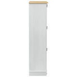 Shoe Cabinet Corona White 99 x 32 x 122 cm Solid Pine Wood 42024954