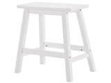 2pcs Pine Wood Saddle Seat Bar Stool White 53405809