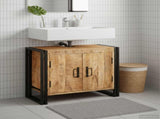 Sink cabinet with Shelf Brown 71 x 33 x 58 cm Solid Mango Wood 4102766