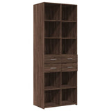 Highboard Brown Oak 70x42.5x185 cm Engineered Wood 3281468