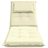 Sunlounger Cushion GEMERT 100% Polyester Cream 190 x 60 x 9 cm 947531