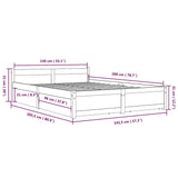 3103560 Bed Frame without Mattress with Drawers White 140x200 cm
