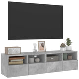 TV Wall Cabinets 2 pcs Concrete Grey 60x30x30 cm Engineered Wood 836861