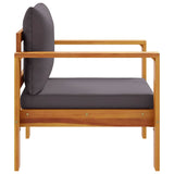 Garden Chair with Cushions Solid Wood Acacia 367627