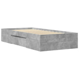 Bed Frame without Mattress Concrete Grey 75x190cm Engineered Wood 3295530