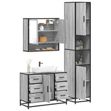 3 Piece Bathroom Furniture Set Grey Sonoma Engineered Wood 3301113