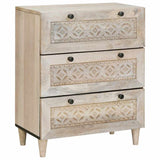 Sideboard 2 pcs White 120 x 33.5 x 75 cm Solid mango wood 3310070