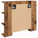 Mirror Cabinet with LED Old Wood 70x16.5x60 cm 857003