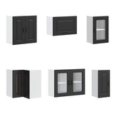 11 Piece Kitchen Cabinet Set Kalmar Black Engineered Wood 3314882