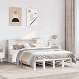 Bookcase Bed without Mattress White 120x200 cm Solid Wood 3323873