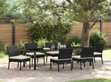 Garden Dining Set 7 pcs Cream Powder-Coated Steel 3379224