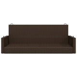 Swing Bench Brown 119x56x48 cm Poly Rattan 365626