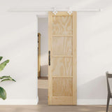 Sliding Door Brown 61 x 198.5 cm Solid Pine Wood 3333576