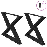 Coffee Table Legs 2 pcs Black 70x cm Steel 4012712