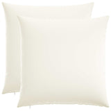 Cushion with Pillow HEERLEN 2 pcs White Fabric 928507