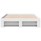 Bed Frame without Mattress White 135x190 cm Double Engineered Wood 3295506