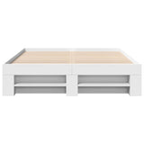 Bed Frame without Mattress White 140x190 cm Engineered Wood 3295499