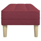 Bench with Cushion Wine Red 113 x 57 x 39 cm Fabric 42001938