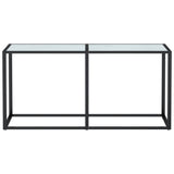 Console Table White Marble 160x35x75.5cm Tempered Glass 331680