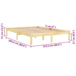 810012 Bed Frame without Mattress Solid Wood 120x200 cm