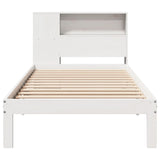 Bookcase Bed without Mattress White 90x200cm Solid Wood Pine 3322539