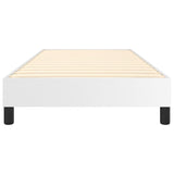 Box Spring Bed Frame White Single Faux Leather 3121182