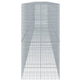 Gabion Basket with Cover 1150x100x200 cm Galvanised Iron 3295246