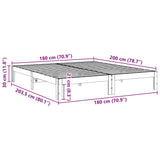 Bed Frame without Mattress Wax Brown 180x200 cm Super King Solid Wood Pine 859225