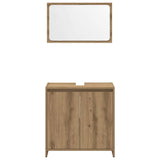 ZNTS 3 Piece Bathroom Furniture Set Artisan Oak Engineered Wood 3328566