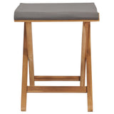 Folding Chair Set of 2 Dark Grey, Teak 310670