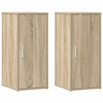 Shoe Cabinets 2 pcs Sonoma Oak 32x35x70 cm Engineered Wood 808961