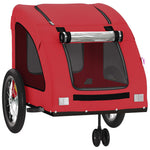 ZNTS Pet Bike Trailer Red Oxford Fabric and Iron 93978