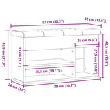 Shoe Bench Artisan Oak 82x32x45.5 cm Engineered Wood 857628