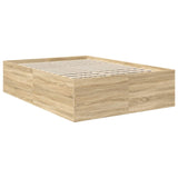 Bed Frame Sonoma Oak 140 x 200 cm Engineered Wood 3408580