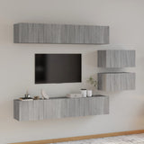 4 Piece TV Cabinet Set Grey Sonoma Engineered Wood 3114604