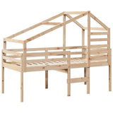 High Sleeper Bed without Mattress 75x190 cm Small Single Solid Wood Pine 3281983
