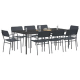 Dining Set 9 pcs Anthracite Steel 3422865
