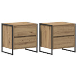 Bedside Table with Drawer 2 pcs Artisian Oak 50 x 39.5 x 50 cm 886689