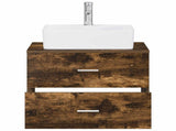 Bathroom Furniture Set Smoked Oak Engineered Wood 3404386